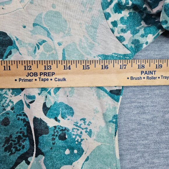 Amma Design Women's Colorful Abstract Mini Blue Dress Made in the USA Sz M - Picture 7 of 8